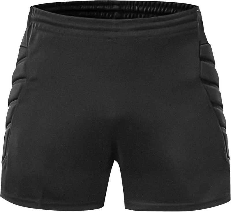 Linkidea Soccer Goalie Shorts, Padded Moisture Wicking Soccer Goalkeeper Shorts for Kids/Youth Use (Size S) Black, Small - Image 1